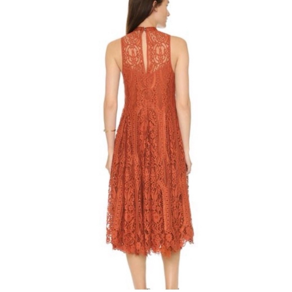 Free People Lace Midi Dress - Rust - Picture 12 of 14